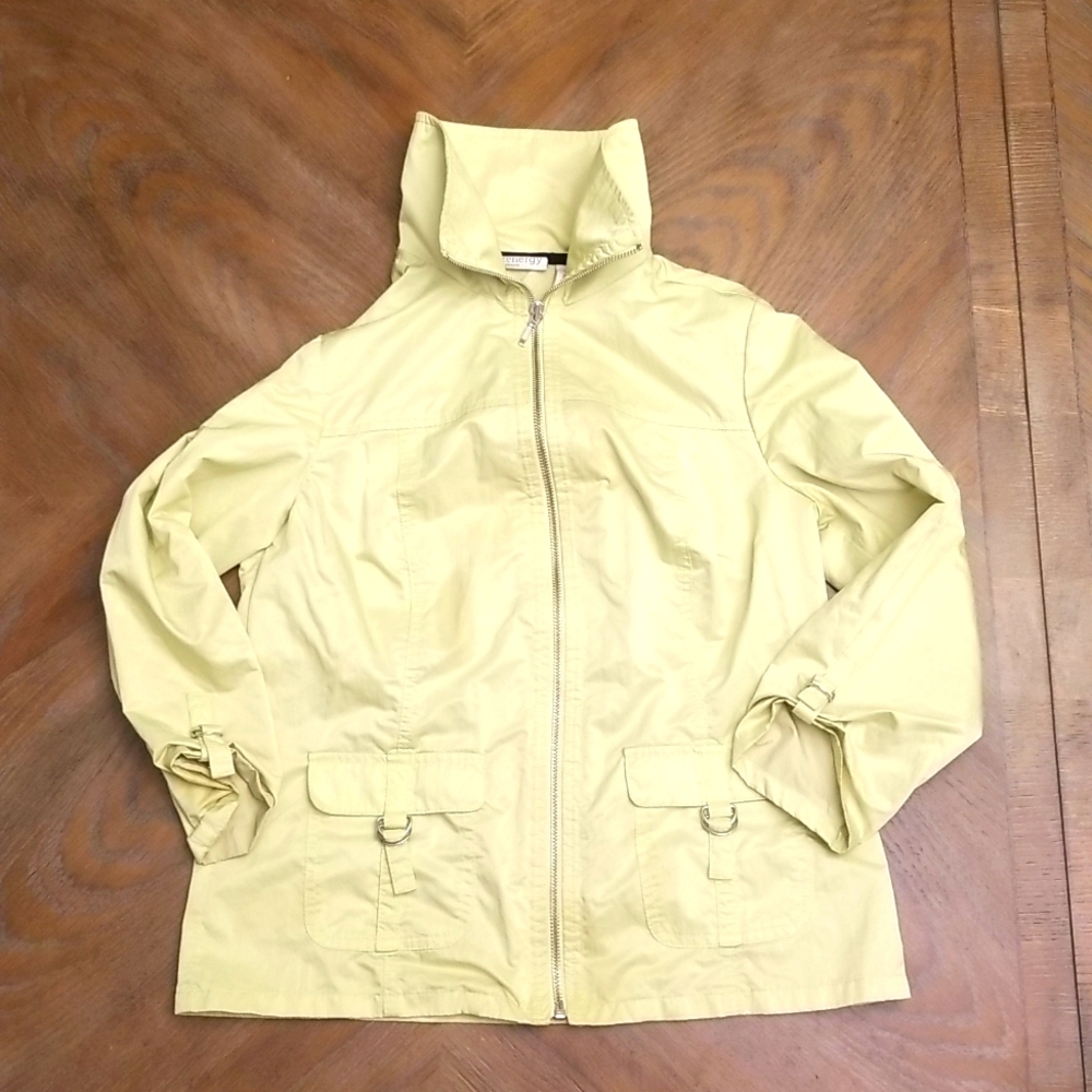 Zenergy by Chico's lime green windbreaker shell 0/2
